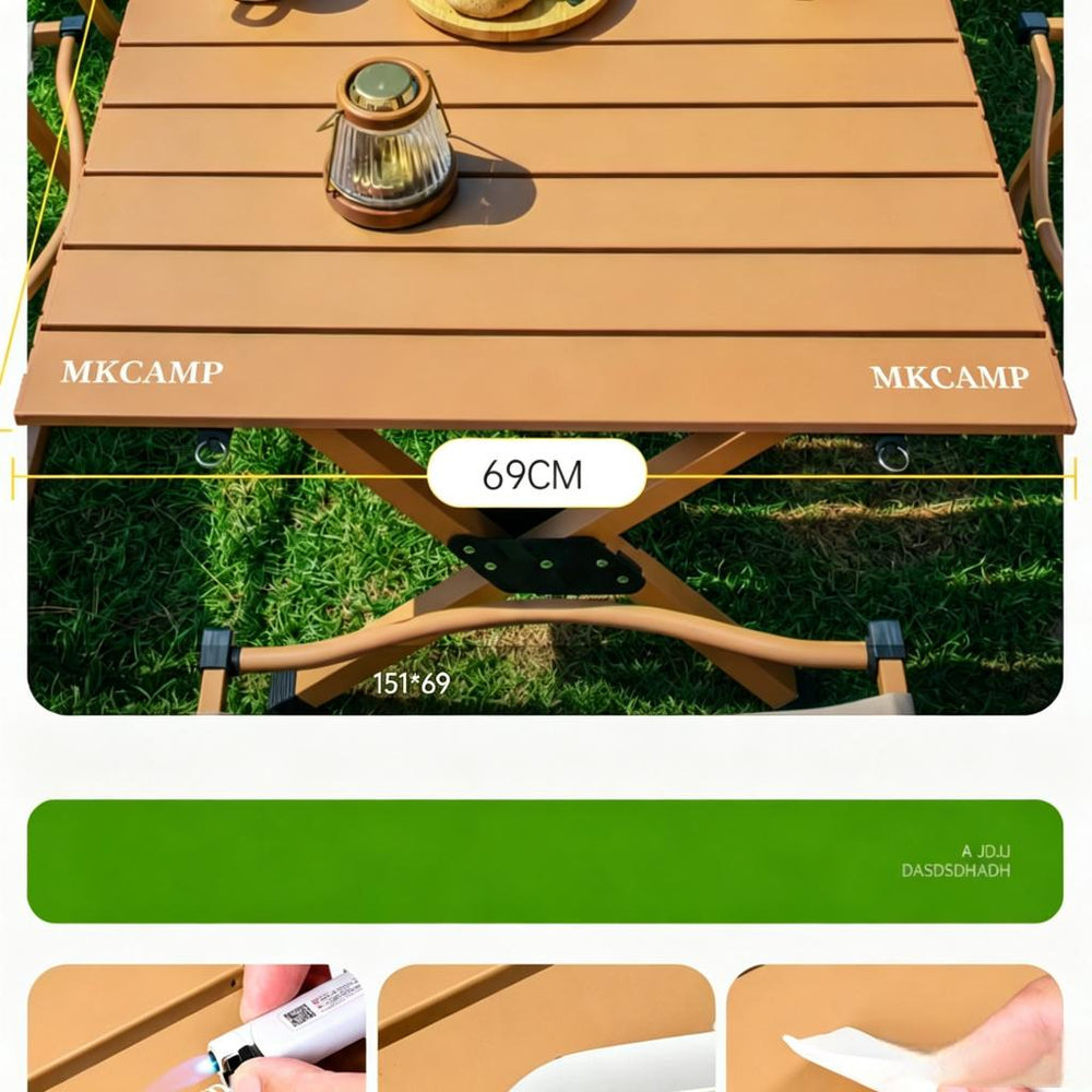MKCAMP Camping Furniture Set Folding Table and Chair