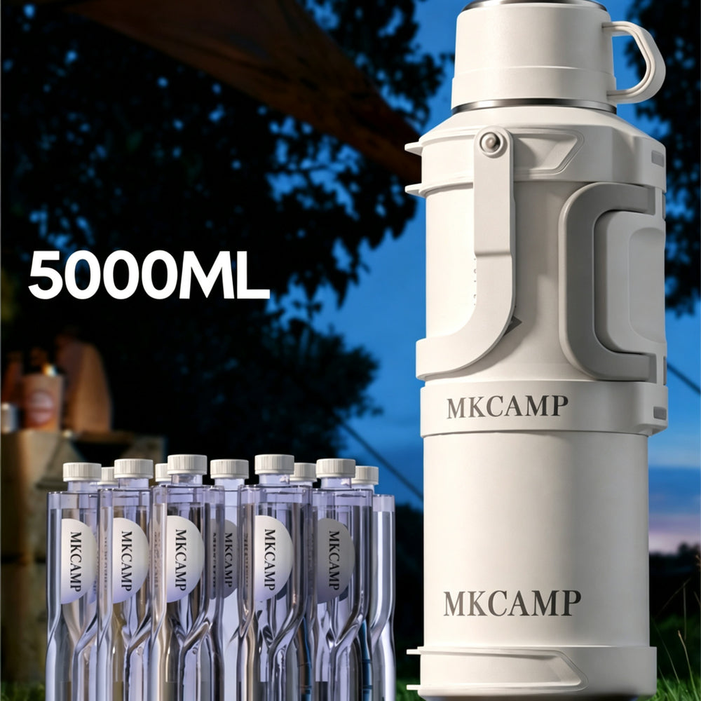 MKCAMP Insulated Flask Thermos 5000ML Large Capacity
