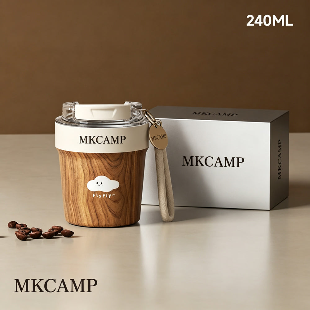 MKCAMP Coffee Mug Ceramic Coated Camping Cup Enamel
