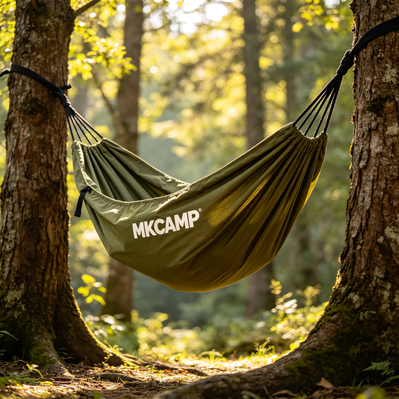 MKCAMP Hammock with Mosquito Net Outdoor Camping Swing