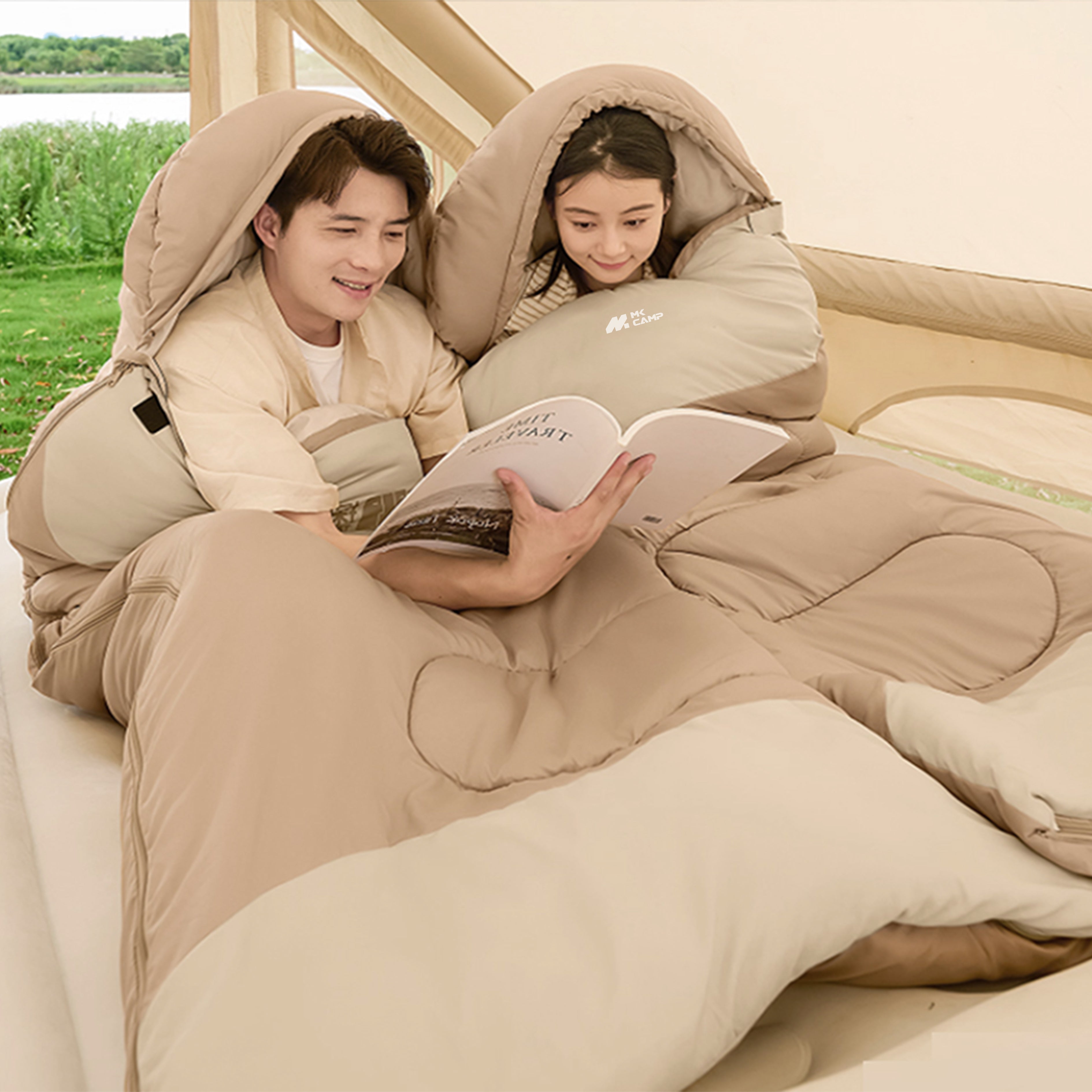 MKCAMP Outdoor Camping Sleeping Bag and Pillow