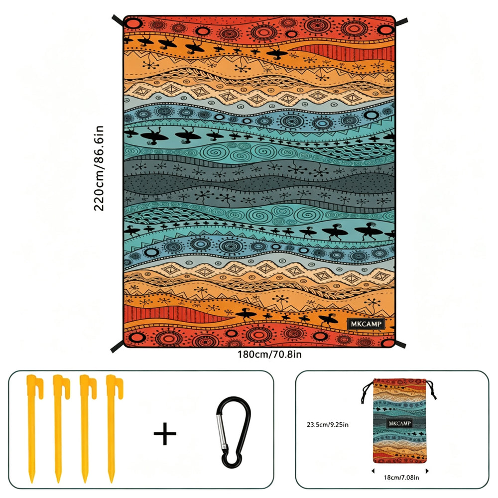 MKCAMP Beach Mat Picnic Blanket Outdoor Waterproof Sandproof