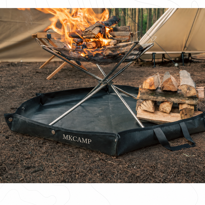MKCAMP Fire-Resistant Floor Mat for Fireplace and Barbecue