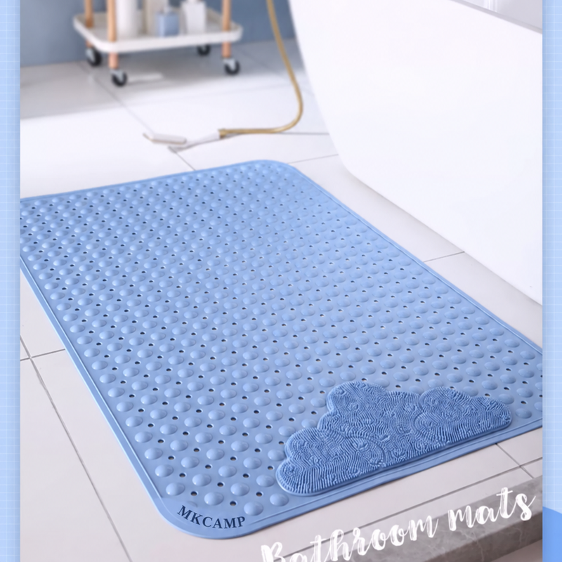 MKCAMP Non-Slip Shower Mat TPE Bathroom Safety Mat
