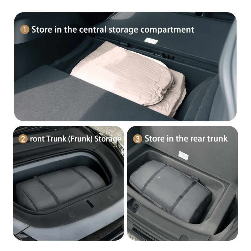 Tesla Model Y self-inflating mattress