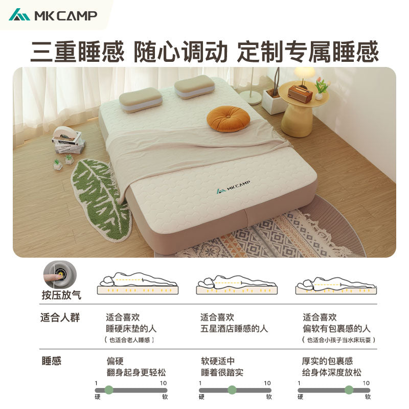 MKCAMP Cloud Space Pro Inflatable Mattress Outdoor Camping Portable Home Use Single/Double TPU Brushed Inflatable Mattress