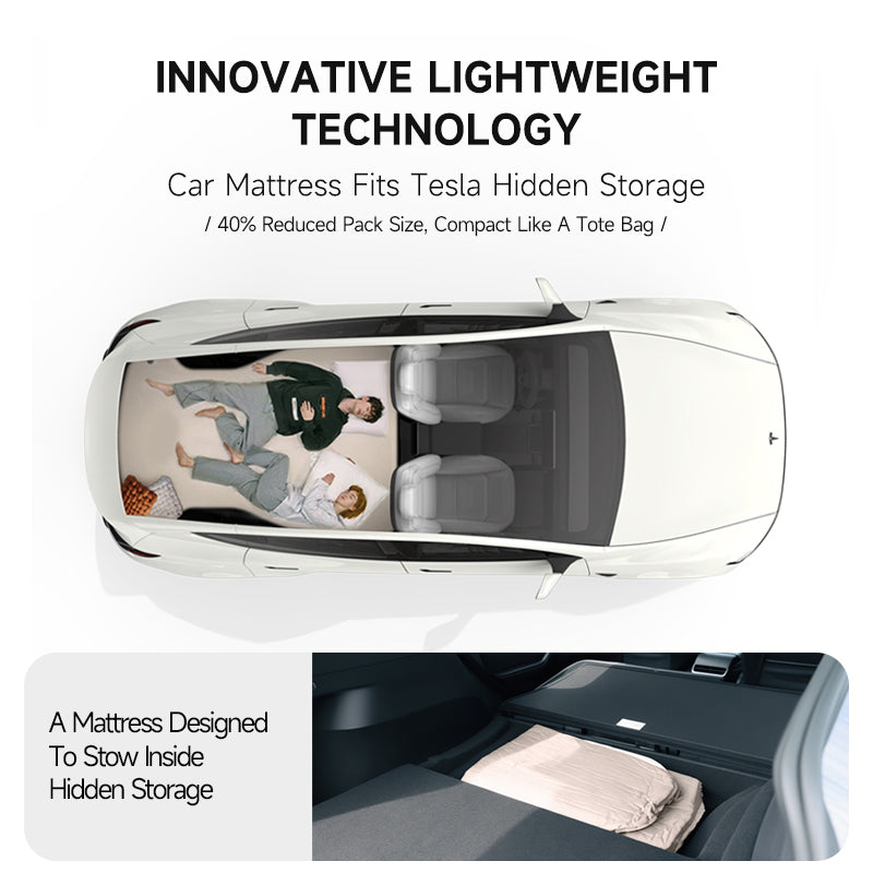 Tesla Model Y self-inflating mattress