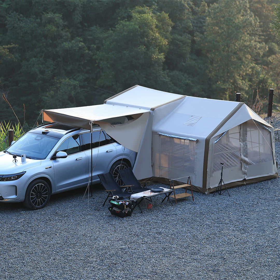 MKCAMP 3rd Gen Double-Room Inflatable Camping Tent Luxury for ModelX/Y/3&SUV Tent