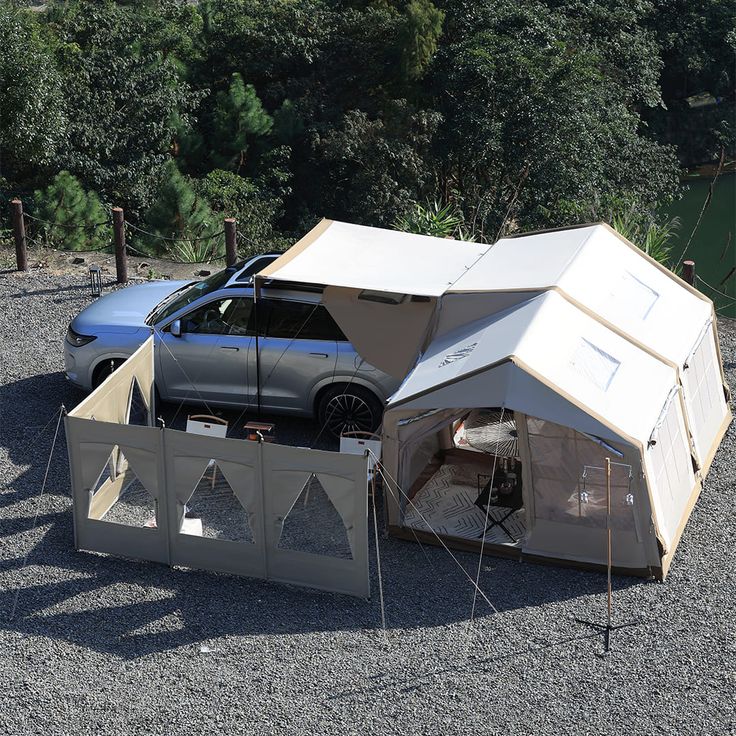 MKCAMP 3rd Gen Double-Room Inflatable Camping Tent Luxury for ModelX/Y/3&SUV Tent