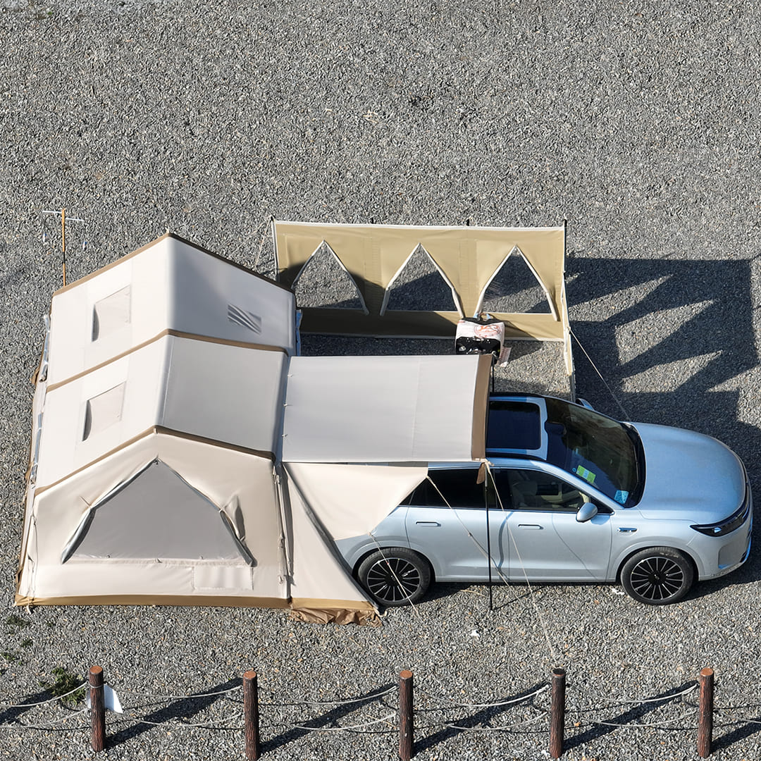 MKCAMP 3rd Gen Double-Room Inflatable Camping Tent Luxury for ModelX/Y/3&SUV Tent