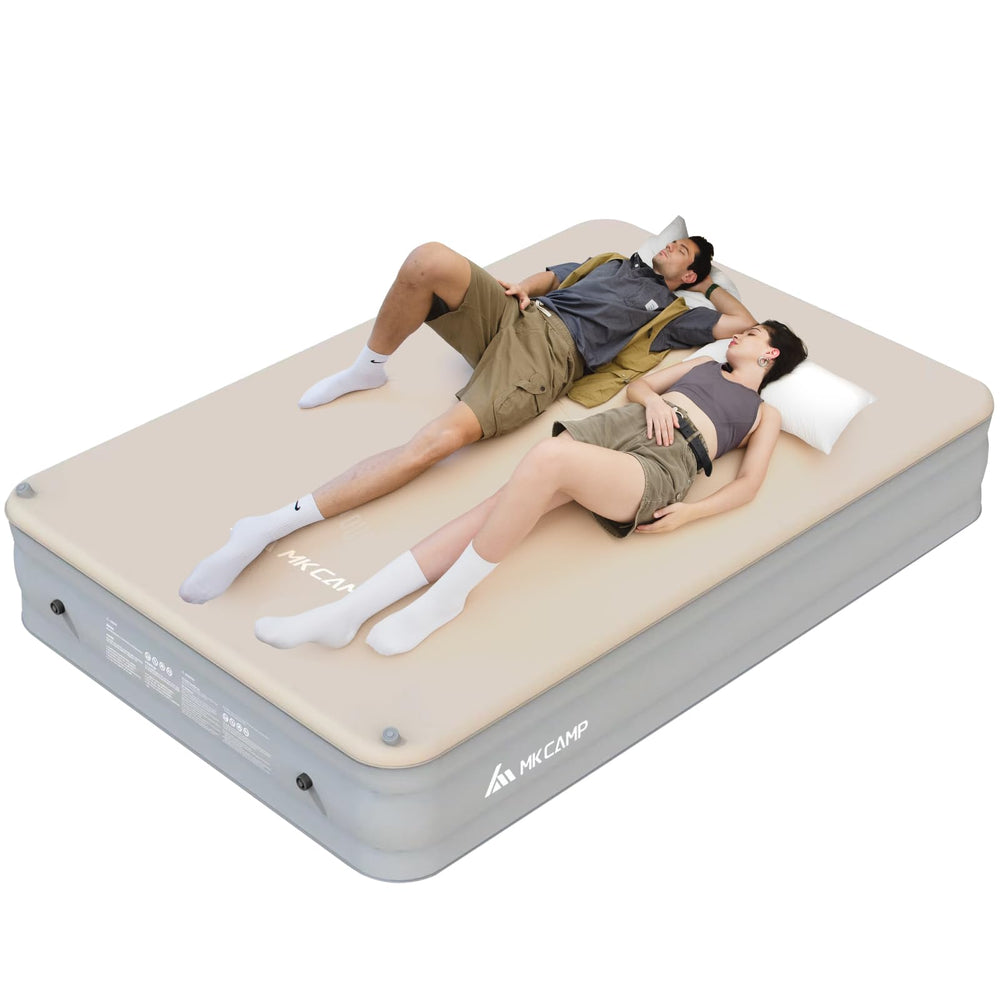 MKCAMP Comfortable Inflatable Double Layer Air Mattress Cloud Bed